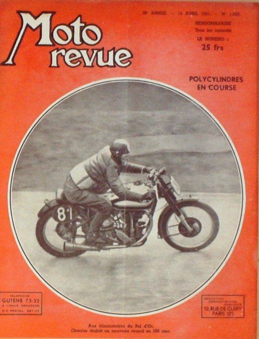 Moto Revue 1951 n°1028 équilibrage Machines frères Nougier Norton TT 500