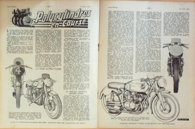 Moto Revue 1951 n°1028 équilibrage Machines frères Nougier Norton TT 500