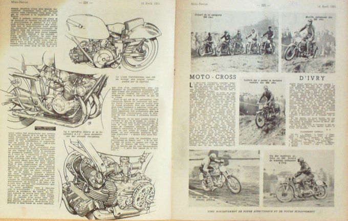 Moto Revue 1951 n°1028 équilibrage Machines frères Nougier Norton TT 500