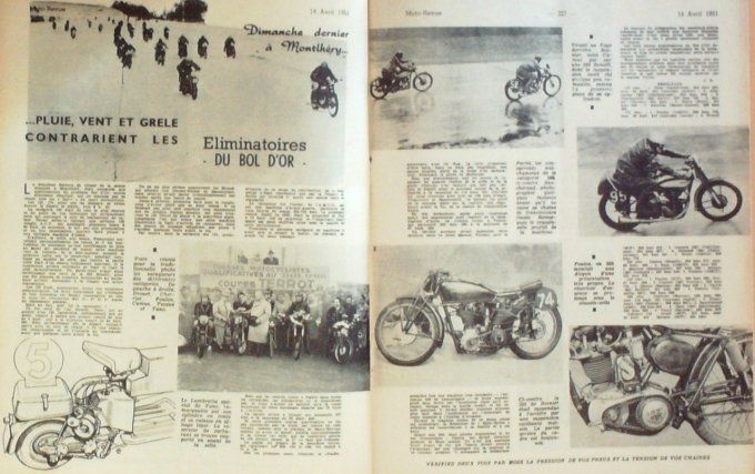 Moto Revue 1951 n°1028 équilibrage Machines frères Nougier Norton TT 500