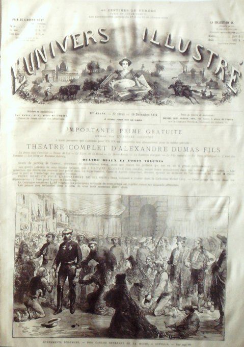 L'Univers illustré 1874 #1030 Egypte Boulaq Inde Cawnpore Fakir Maharajah Nana-Sahib Espagne Estella