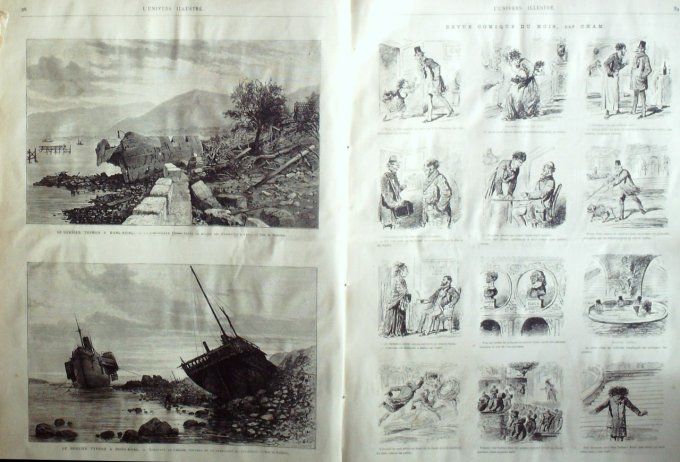 L'Univers illustré 1875 #1033 Argentine Buenos-Aires Alphonse II Honk-Kong typhon 