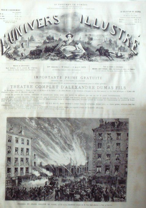 L'Univers illustré 1875 #1045 Lyon (69) Espagne Lorca Hernani Russie noce  