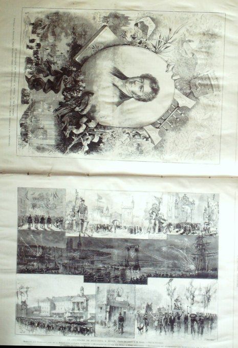 L'Univers illustré 1875 #1056 Montmartre Londres Opéra Ceylan île Italie Ferrare Pavie