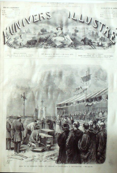 L'Univers illustré 1875 #1057 Italie Frascati Rouen (76) Boïeldieu Irlande Antrim Blois (41)