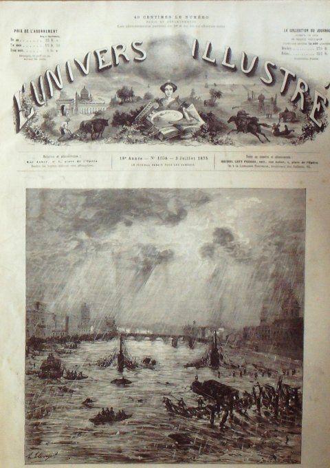 L'Univers illustré 1875 #1058 Toulouse (31) Metz (57) Italie Ferrare Savonarole