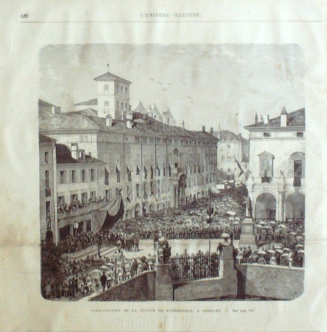 L'Univers illustré 1875 #1058 Toulouse (31) Metz (57) Italie Ferrare Savonarole