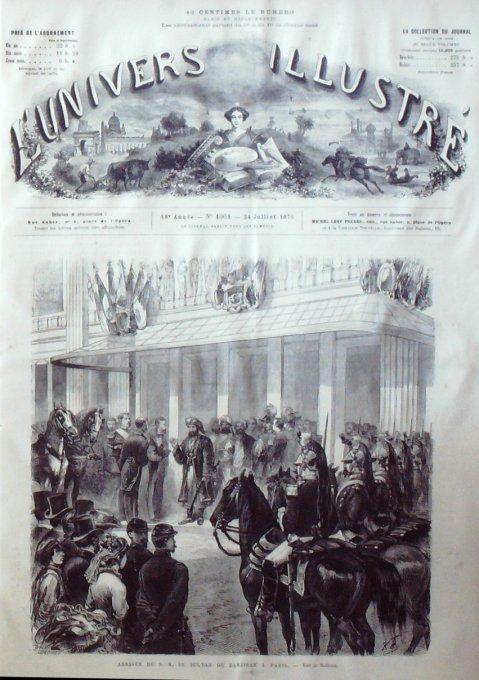 L'Univers illustré 1875 #1061 Maisons-Laffitte (78) Zanzibar Syed Barghash Ben Saïd Amboise  (37)