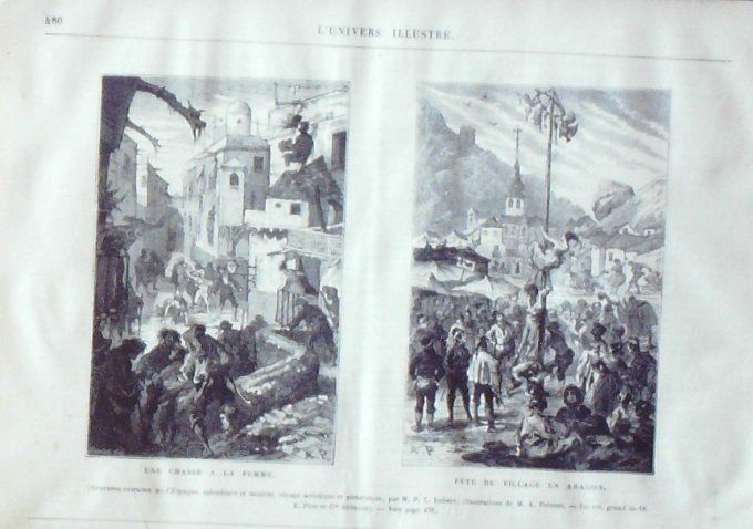 L'Univers illustré 1875 #1061 Maisons-Laffitte (78) Zanzibar Syed Barghash Ben Saïd Amboise  (37)