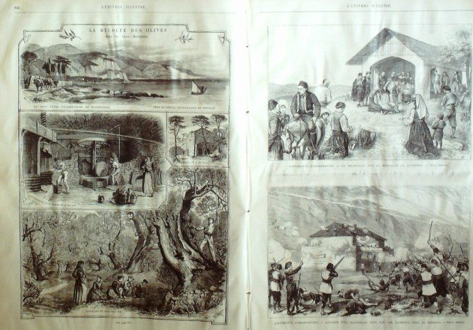 L'Univers illustré 1875 #1072 Herzégovie Trébinje Névesinie Mostar Pays-Bas Ostende  Venise