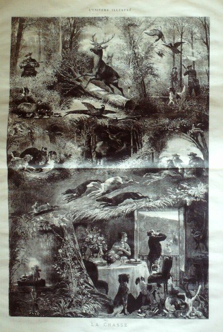 L'Univers illustré 1875 #1074 Carpeaux la chasse Herzégovie Trérinje Nicksich