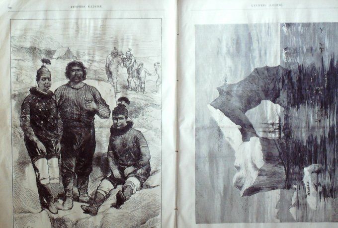 L'Univers illustré 1875 #1075 Dalmatie Raguse Groenland île Disco mer de Baffin 