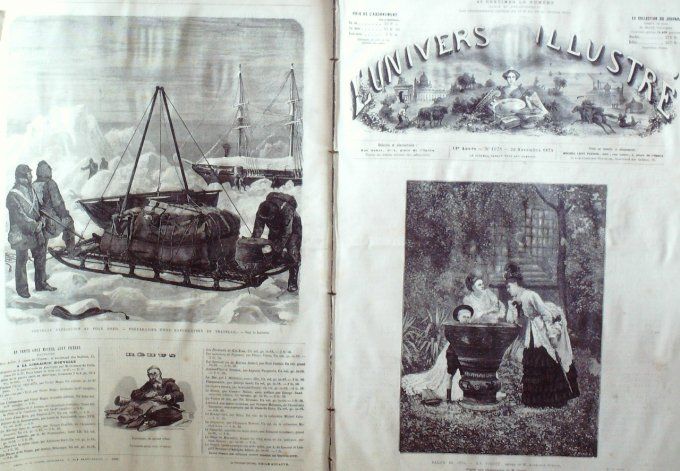 L'Univers illustré 1875 #1077 Egype Suez canal Ernesto Rossi Turkestan Navire Sérapis  