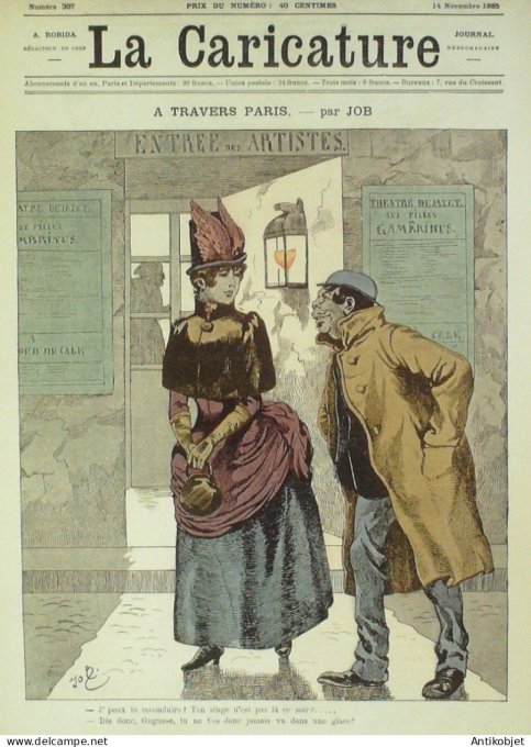 La Caricature 1885 n°307 Chasse à courre Job De Freycinet par Luque Pille Trock