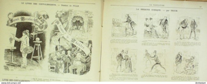 La Caricature 1885 n°307 Chasse à courre Job De Freycinet par Luque Pille Trock