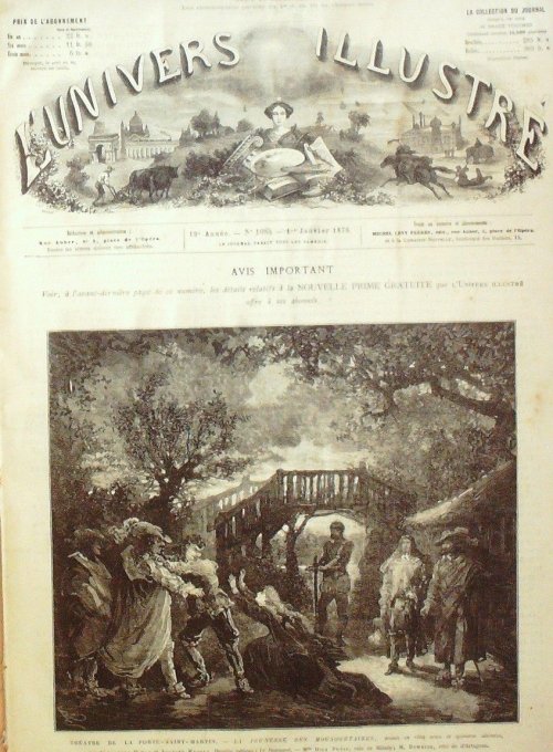 L'Univers illustré 1875 #1083 Reine de Danemark Inde Bombay vaisseau Serapis