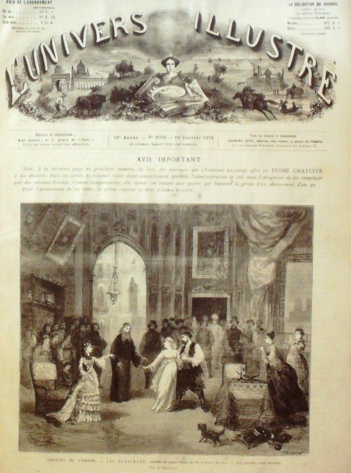 L'Univers illustré 1876 #1086 St-Denis (93) Inde Baroda Australie Santa-Cruz Italie San-Remo