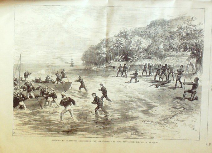 L'Univers illustré 1876 #1086 St-Denis (93) Inde Baroda Australie Santa-Cruz Italie San-Remo