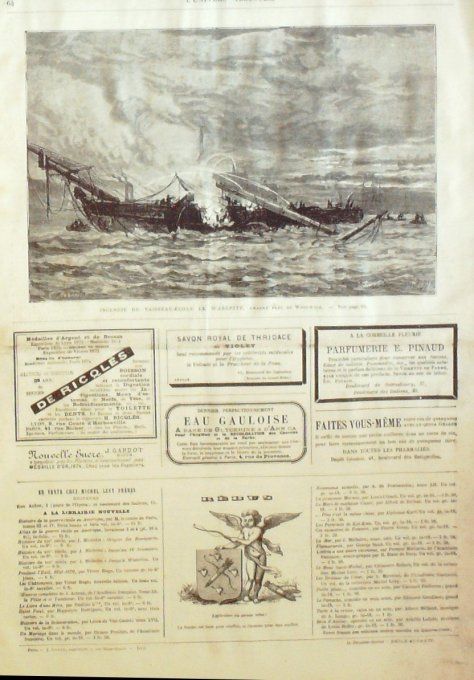 L'Univers illustré 1876 #1087 Monténégro Tunnel sous la Manche Ceylan île fête     