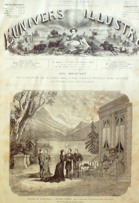 L'Univers illustré 1876 #1090 Philippines Albay Monaco St-Etienne (42) Herzégovie Mostar Calcutta