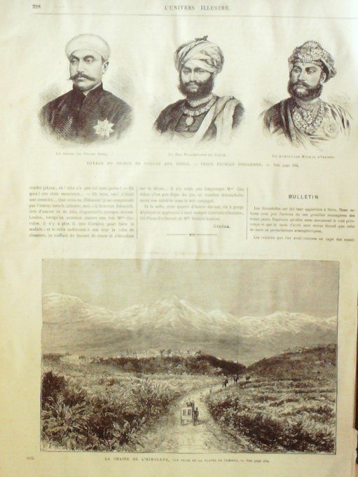 L'Univers illustré 1876 #1098 Inde Delhi Princes Jeanne'D'Arc Tibet Himalaya   