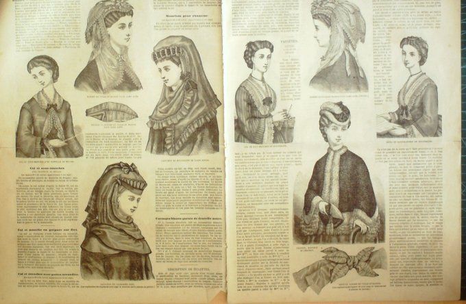 Journal Mode illustrée 1871 # 10 Costumes fillettes