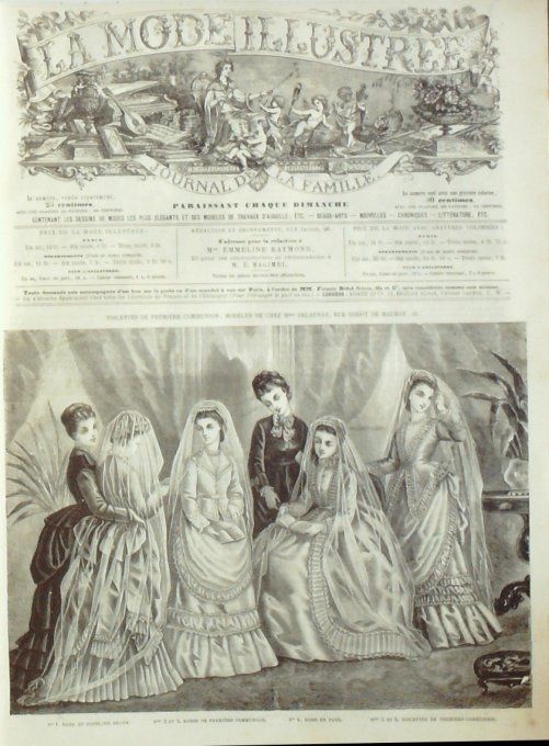 Journal Mode illustrée 1875 # 10 Robes en popeline & faye