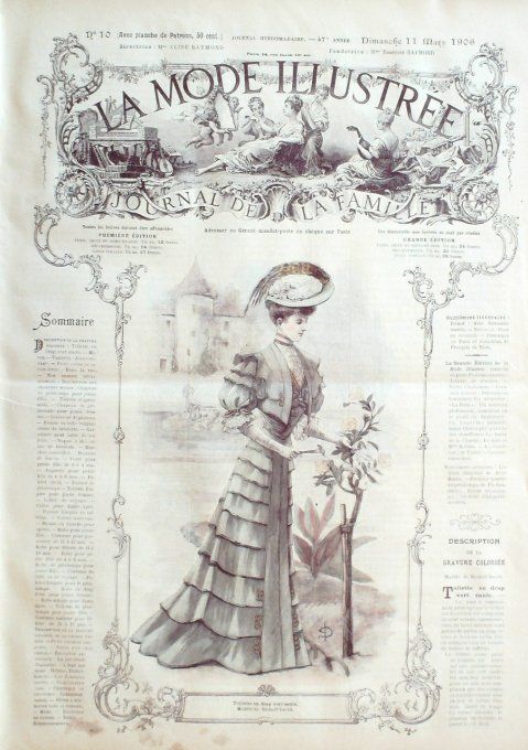 Journal Mode illustrée 1906 # 10 Toilette en drap