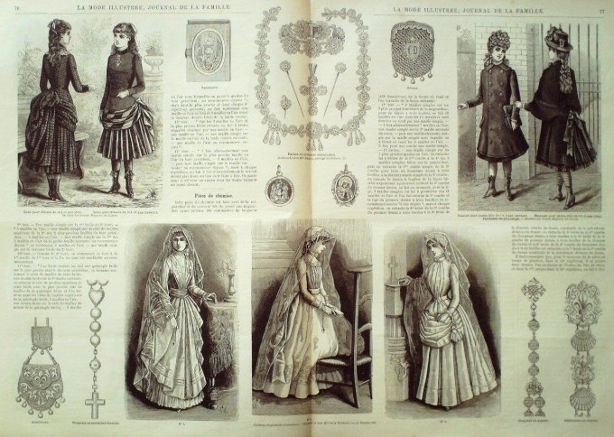 Journal Mode illustrée 1885 # 10 Robes fillettes - Copie