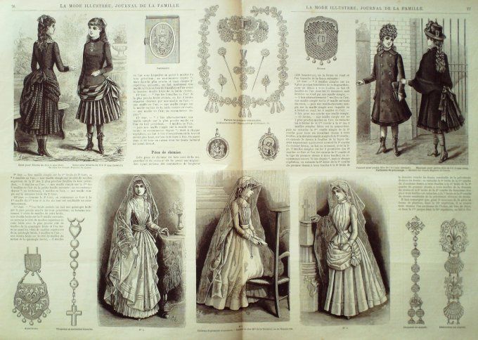 Journal Mode illustrée 1885 # 10 Robes fillettes