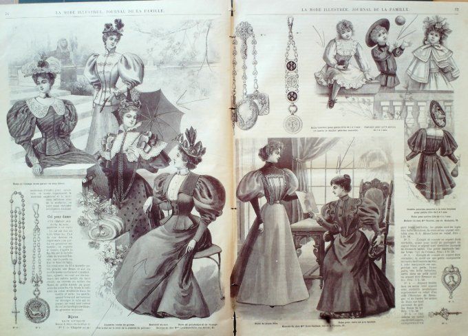 Journal Mode illustrée 1896 # 10 Costume & manteau de printemps