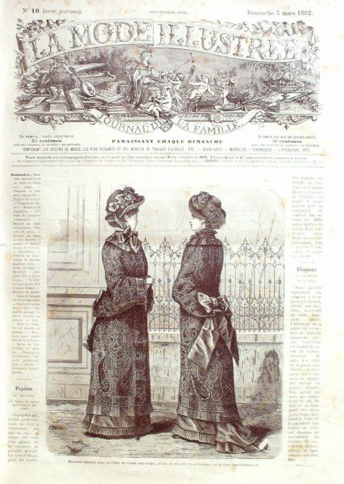 Journal Mode illustrée 1882 # 10 Toilettes de communion