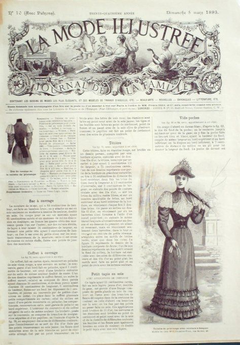 Journal Mode illustrée 1893 # 10 Toilette de printemps