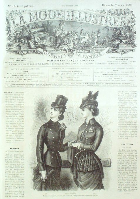 Journal Mode illustrée 1880 # 10 Amazones