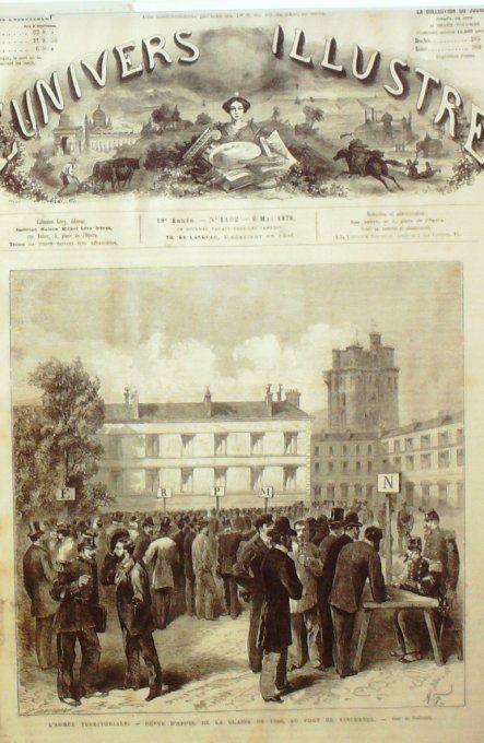 L'Univers illustré 1876 #1102 Egypte île Piloe Kantara Rouen (76) Naples Maionnettes Cynofère 