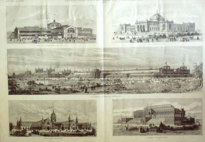 L'Univers illustré 1876 #1110 Italie vaisseau Duilio Philadelphie Constantinople Galata Sérail port 