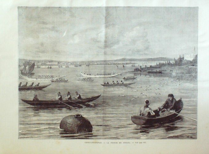 L'Univers illustré 1876 #1110 Italie vaisseau Duilio Philadelphie Constantinople Galata Sérail port 