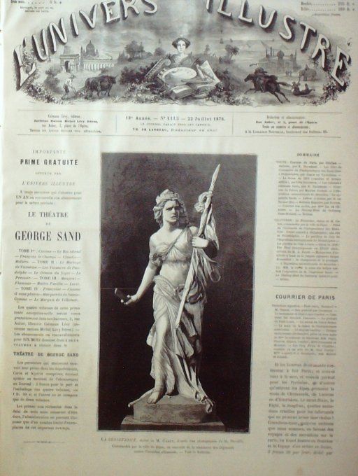 L'Univers illustré 1876 #1113 Philadelphie Turquie Messoudieh Reine de Belgique