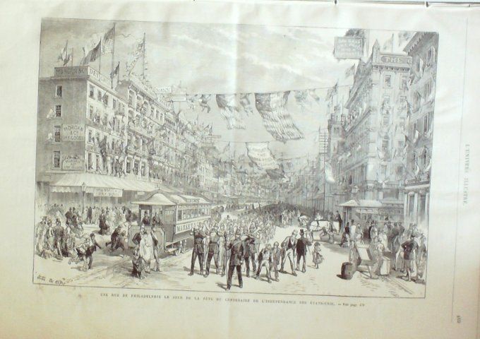 L'Univers illustré 1876 #1113 Philadelphie Turquie Messoudieh Reine de Belgique