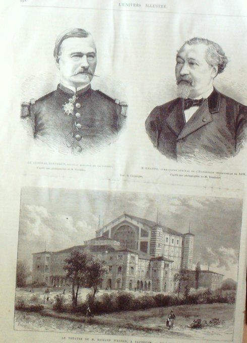 L'Univers illustré 1876 #1118 Lyon (69) Allemagne Bayreuth Constantinople Dijon (21) Bosnie Serbie