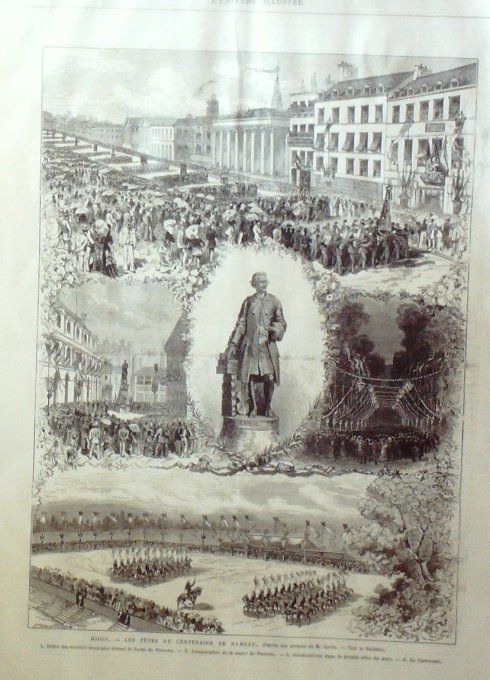 L'Univers illustré 1876 #1118 Lyon (69) Allemagne Bayreuth Constantinople Dijon (21) Bosnie Serbie