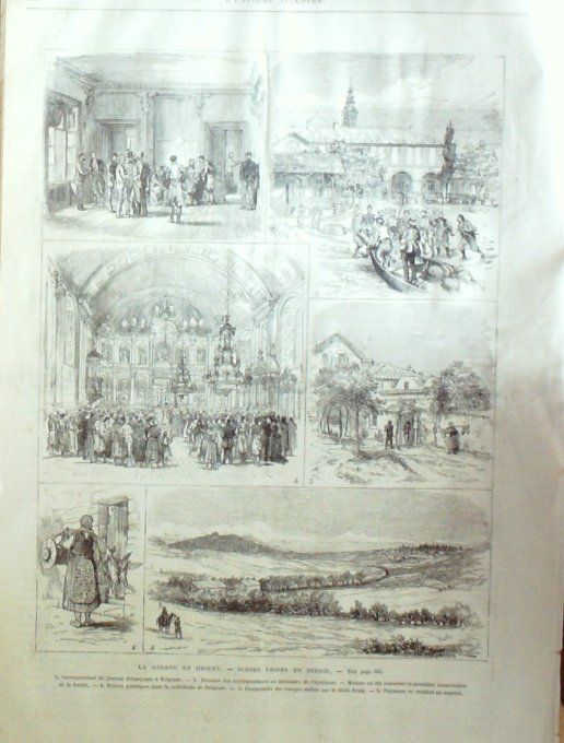 L'Univers illustré 1876 #1118 Lyon (69) Allemagne Bayreuth Constantinople Dijon (21) Bosnie Serbie