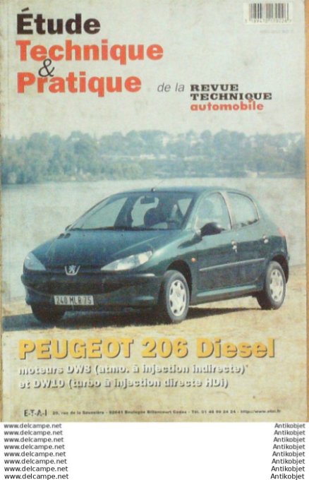 Revue Technique Automobile Peugeot 206 D étude #621