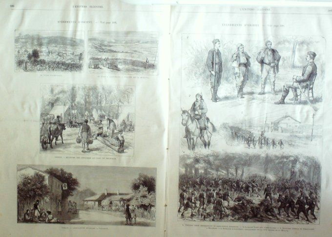 L'Univers illustré 1876 #1121 Serbie Alexinatz Parakjin Turquie Eyoub Constantinople  