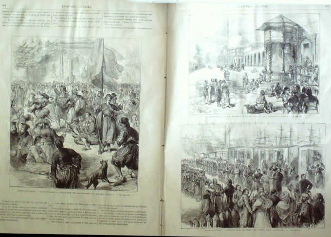 L'Univers illustré 1876 #1121 Serbie Alexinatz Parakjin Turquie Eyoub Constantinople  