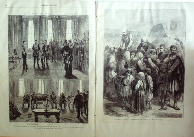 L'Univers illustré 1876 #1128 Turquie Abd-Ul-Hamid sultan Usa Maryland 