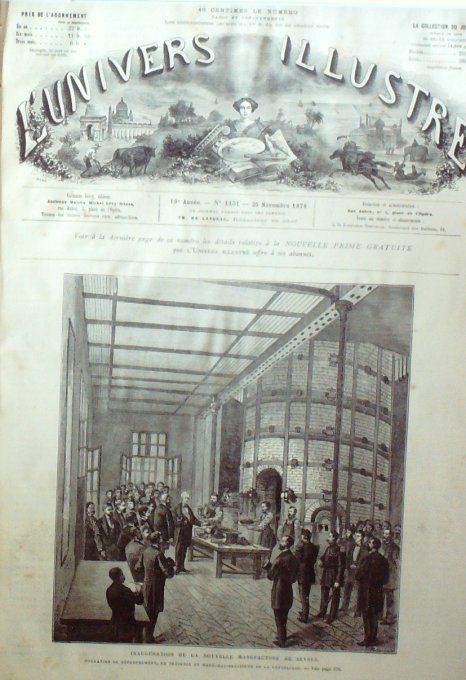 L'Univers illustré 1876 #1131 Italie Campo-Varano Rome Bulgarie Philippopoli Pôle Nord