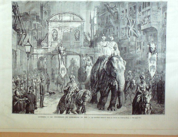 L'Univers illustré 1876 #1132 Londres Lord-maire procession Grèce Athènes Turquie Ivanitza