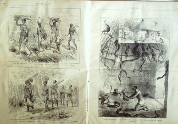 L'Univers illustré 1877 #1142 Congo Niangwe Kassongo Dahomey Whidar Londres carnaval