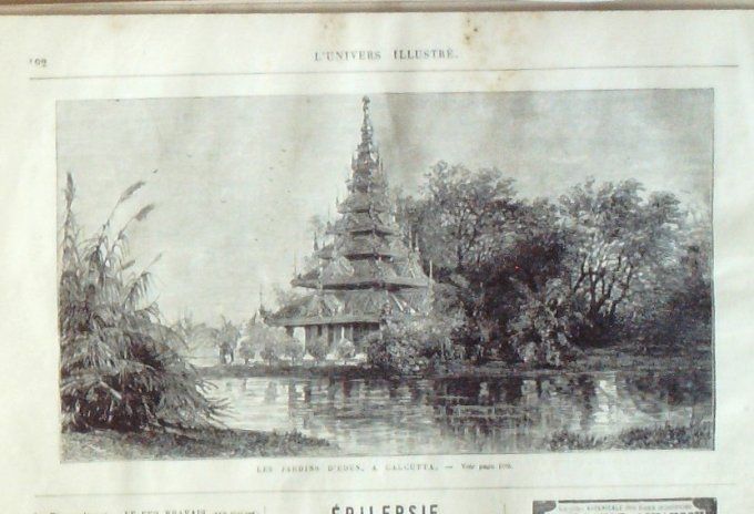 L'Univers illustré 1877 #1148 Turquie Dardanelles New-York Egypte Caire Inde Calcutta 